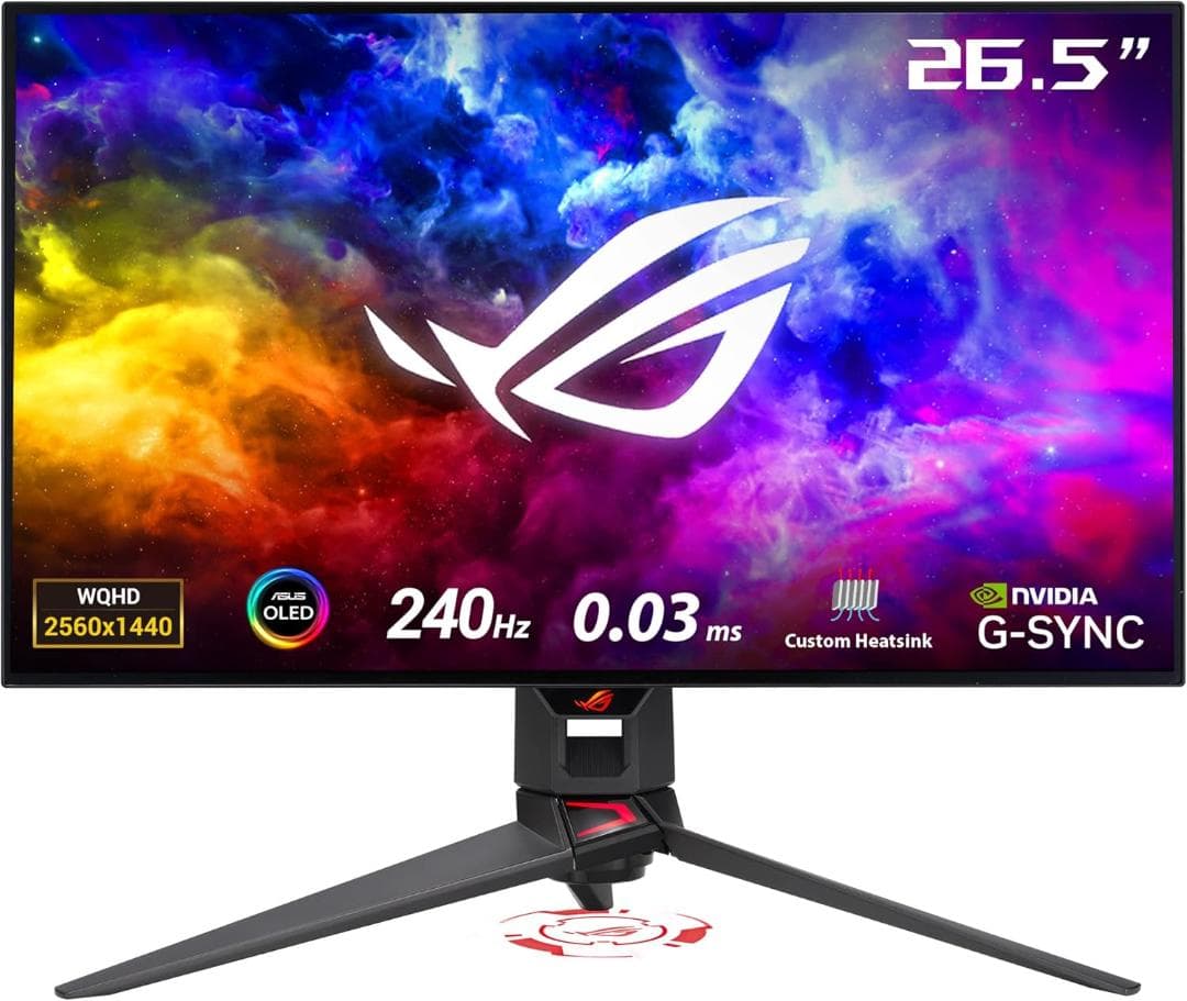 ROG Swift OLED PG27AQDM　有機ELゲーミングモニター ROG Swift OLED PG27AQDM | Monitors | ROG Baltics