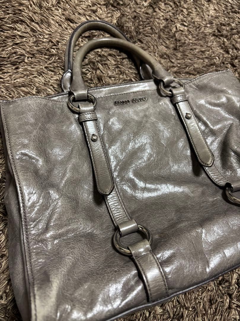 00s miumiu レザーバック archive vintage - メルカリ