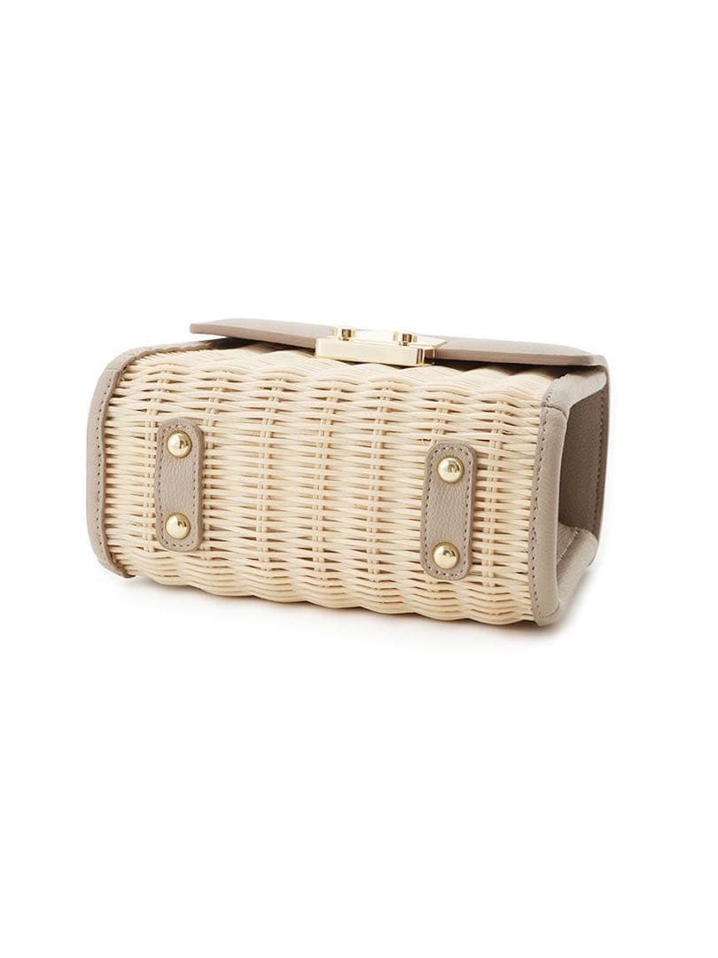 celford ラタンミックスミニバッグ 白 - メルカリ