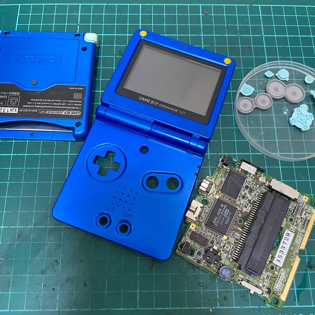 ゲームボーイアドバンスSP ☆極美品 ☆ロックマンブルー メンテ済 sp