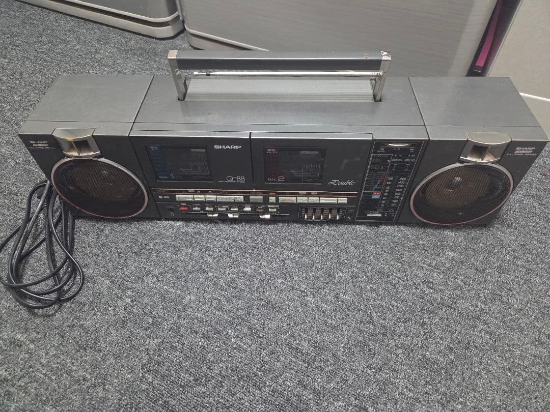 ☆ジャンク☆SHARP QT-88 ダブルカセットラジカセ 昭和レトロ - メルカリ