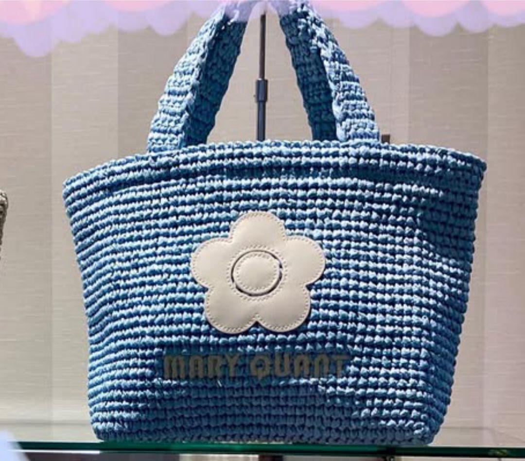 マリークワント:カゴバッグクロッシェラフィアライク トート マリークワント クロッシェラフィアライク トート かごバッグ