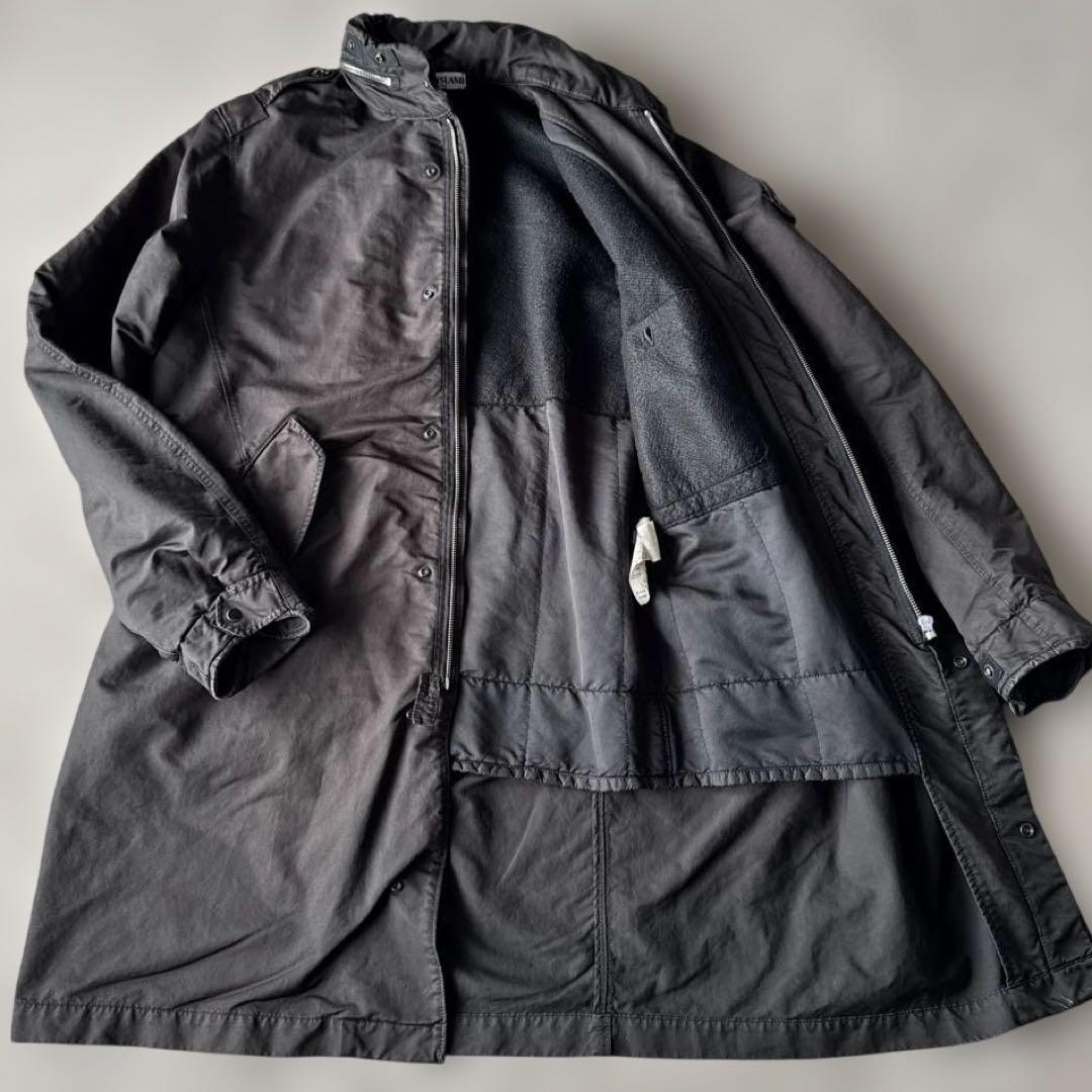 2009AW ストーンアイランド モッズコート ブラック モード 大きめM