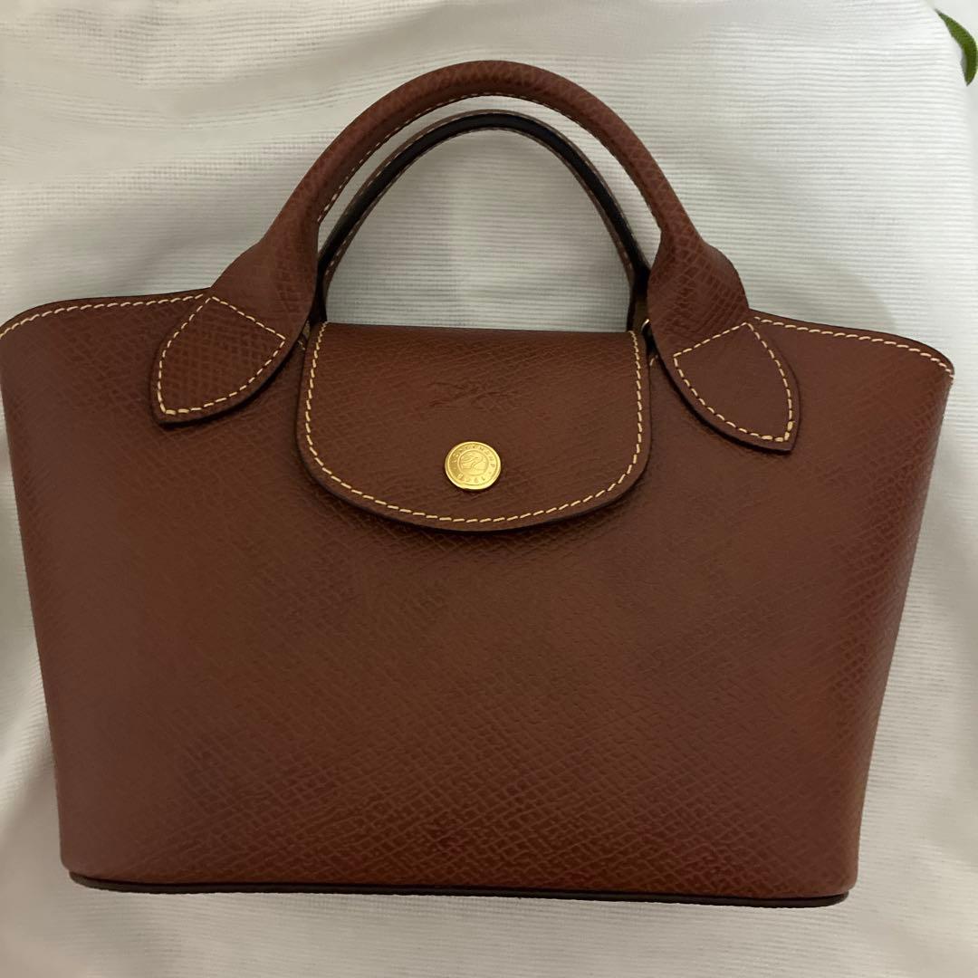 ロンシャン エピュレ XS ショルダーバッグ ブラウン ÉPURE レザー 美品