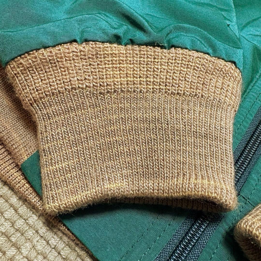 【極美品/USA製】90s L.L.Bean ウォームアップジャケット 緑 M