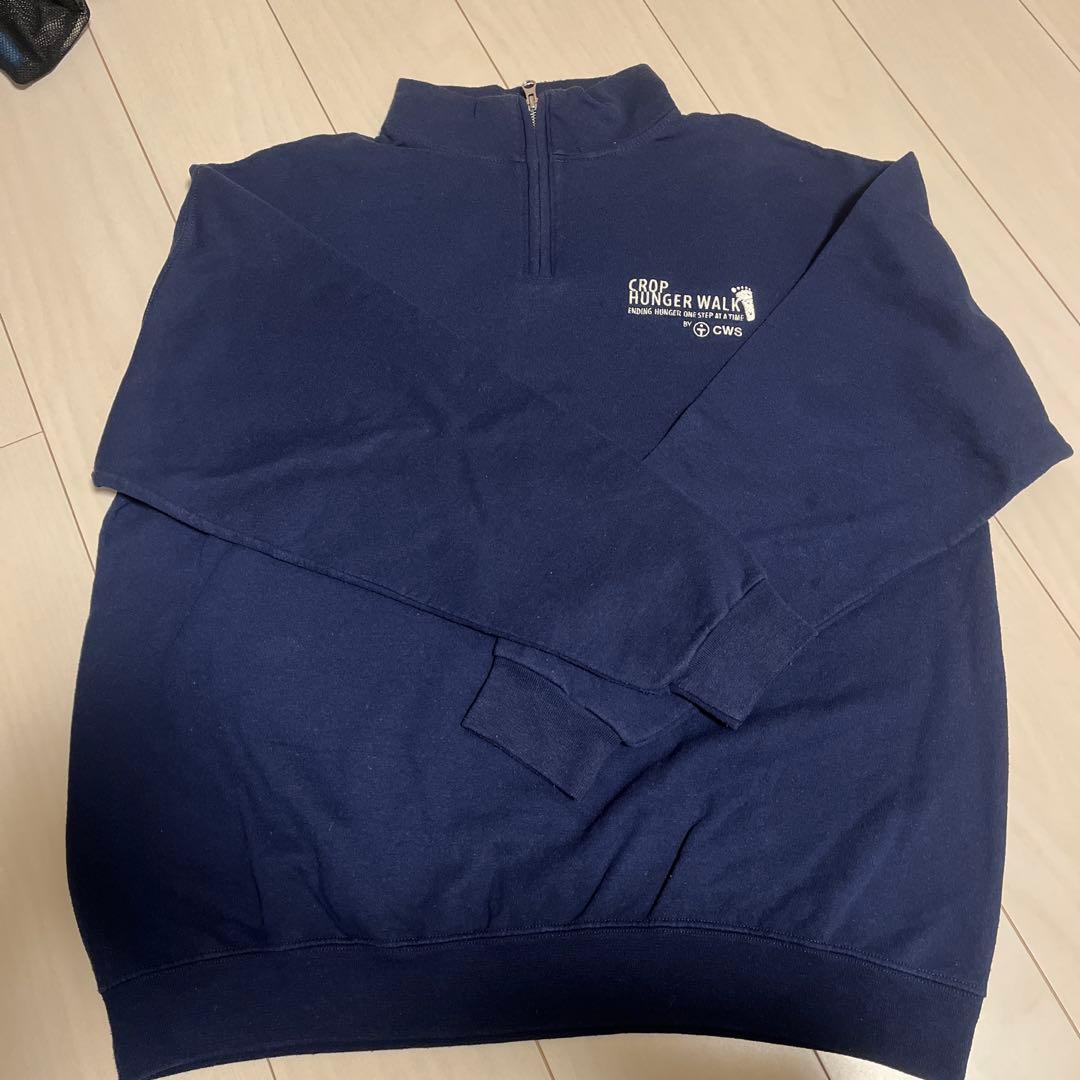 JERZEES ハーフジップスウェット ネイビー - メルカリ