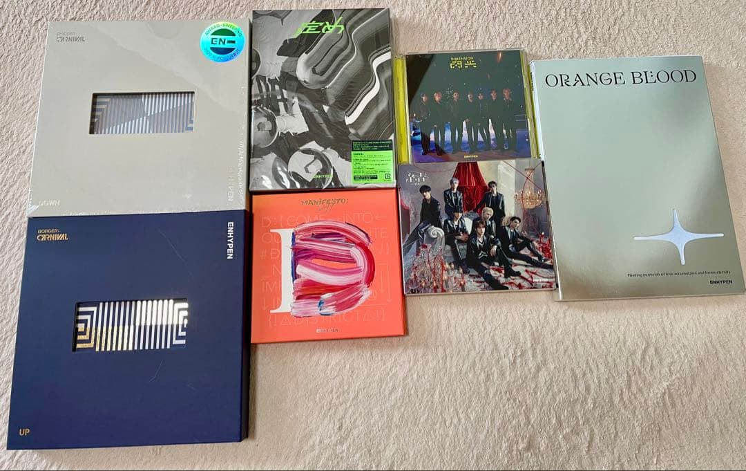 ENHYPEN アルバム7セット/トレカ10枚以上/ポスター1枚/シール各種