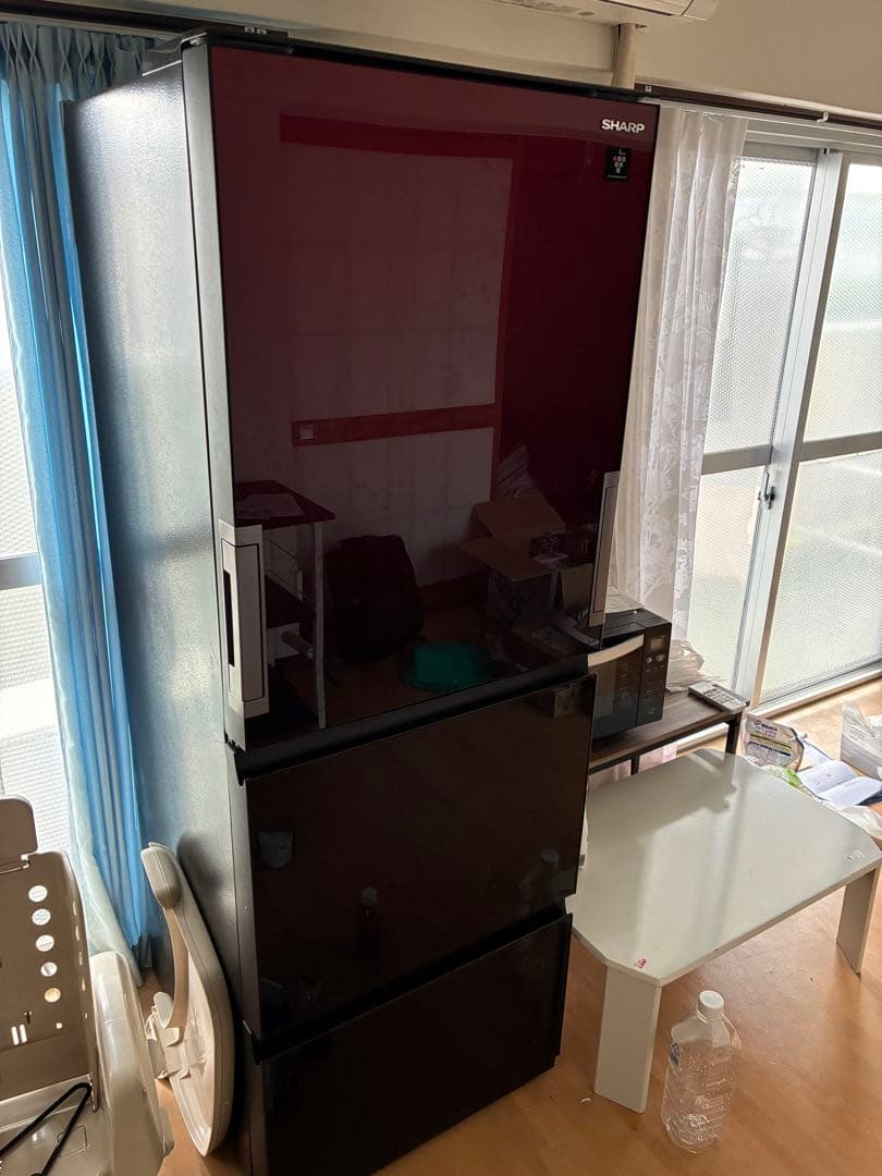 SHARP SJ-GW35H-R 冷蔵庫 350L 2021年製 冷蔵庫 グラデ―ションレッド SJ-GW35H-R [350L /3ドア /左右開きタイプ