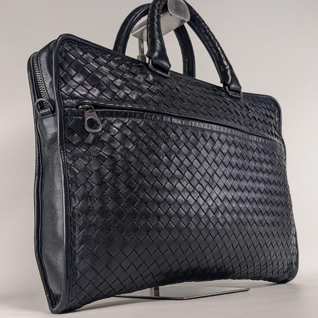 美品 ボッテガベネタ イントレチャート ビジネスバッグ ブリーフケース