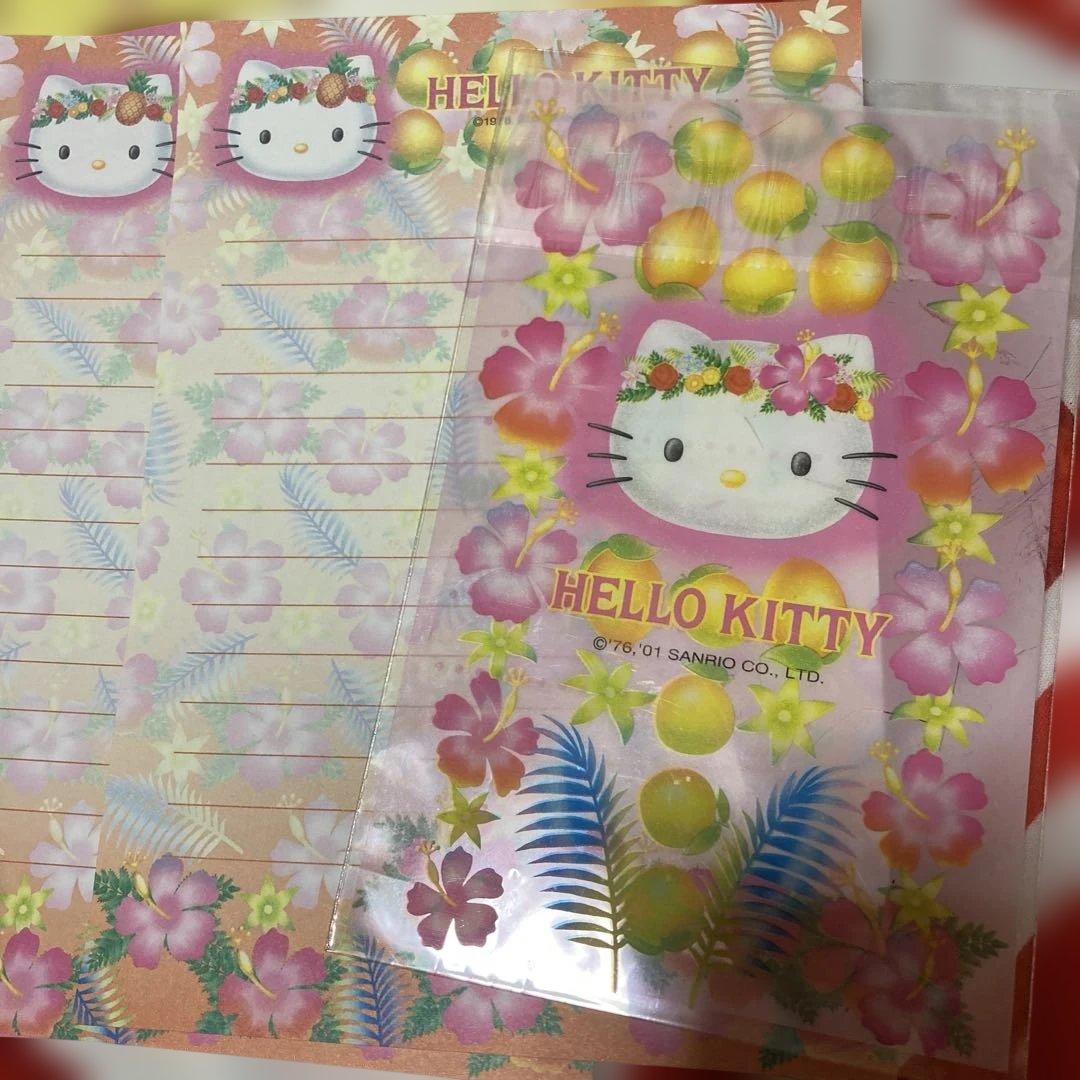 ハローキティ♡ハイビスカス レターセット メモパッド 希少
