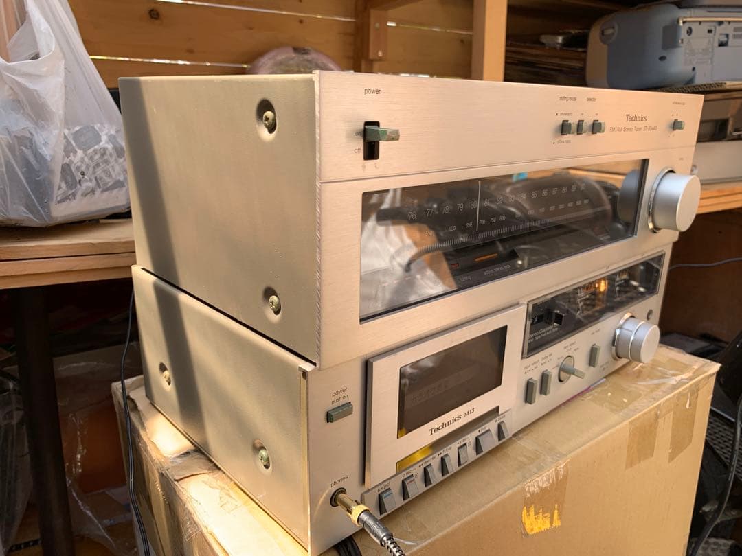 昭和レトロ Technics ST-8044GチューナーとM13 カセットデッキ - メルカリ