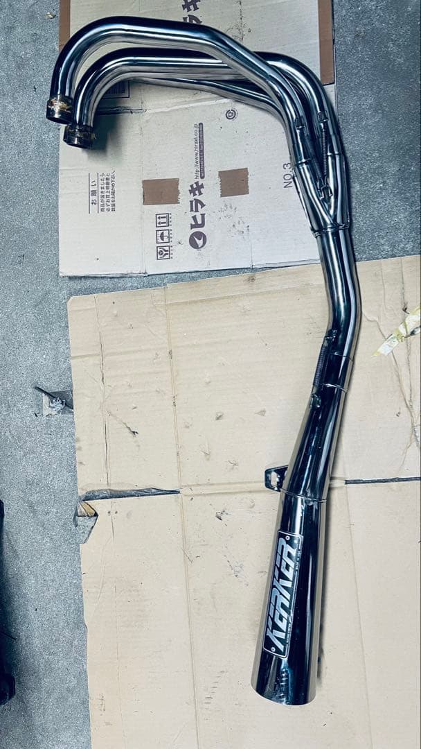 ゼファー400 KER KER メガホンマフラー ウェビックガレージセール | 【M4】希少♪ZRX400 KERKER ステンレス