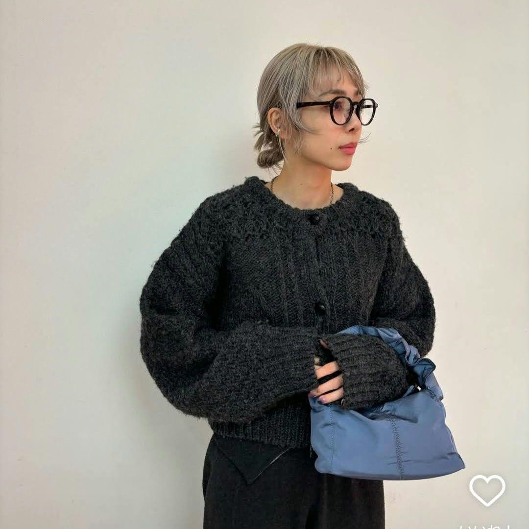 anuke Cable Knit Cardigan FREE - メルカリ