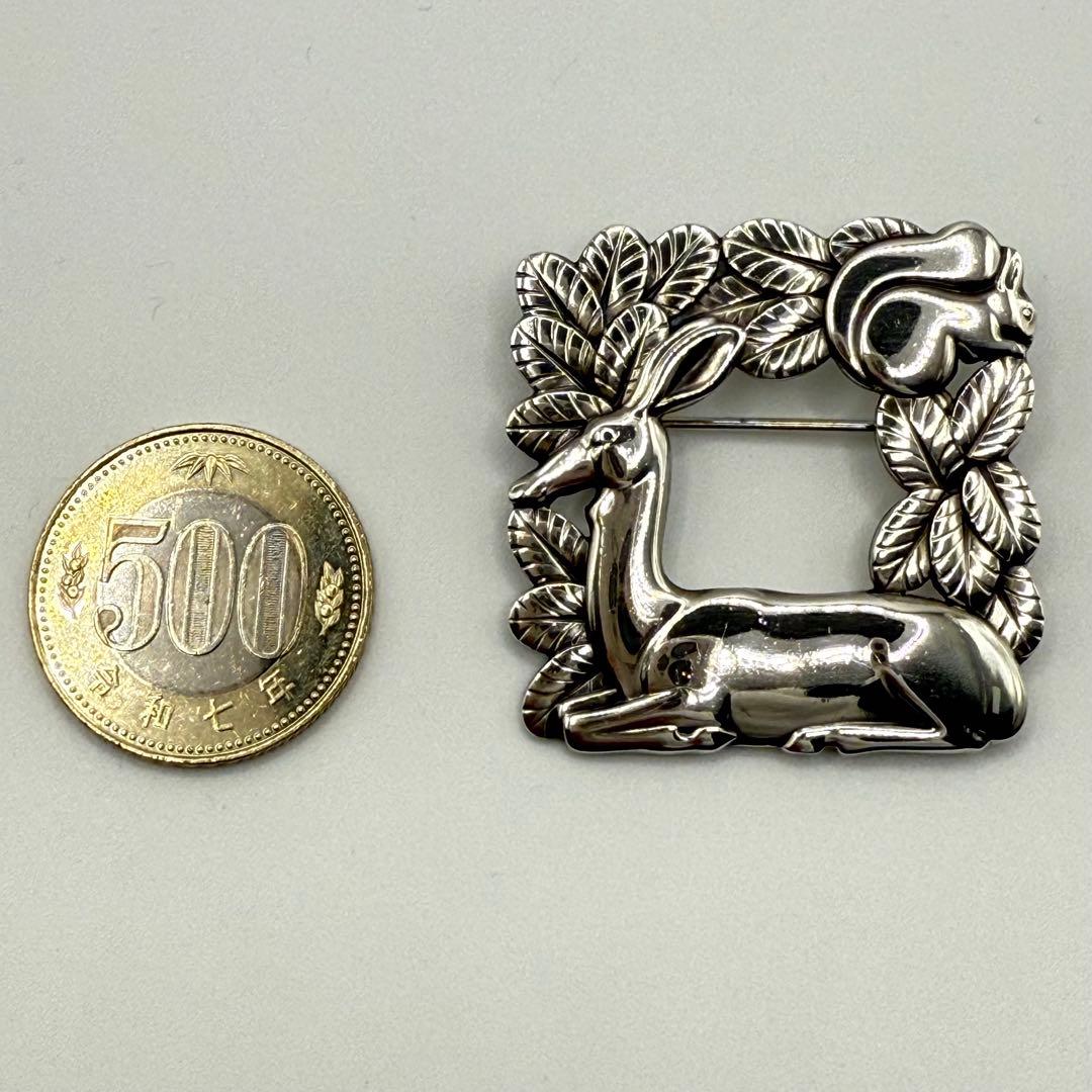 希少 ジョージジェンセン 318 ブローチ 鹿とリス ヴィンテージ - メルカリ