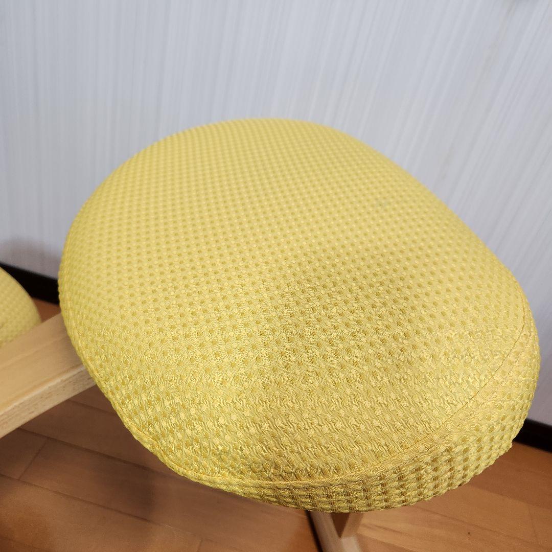 感動美品】Balans EASY バランスチェア イージー イエローカバー付き