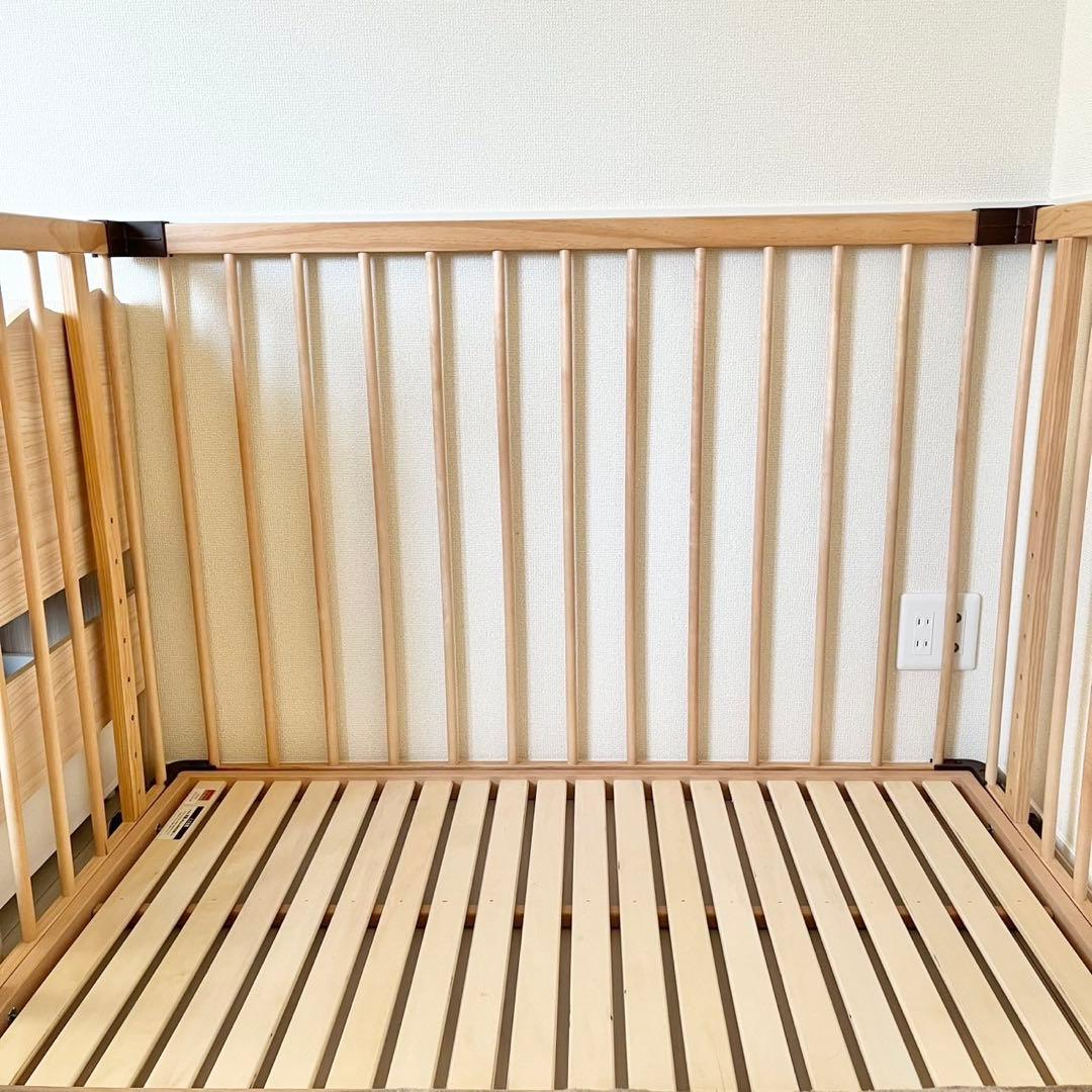 ファルスカ ベッドサイドベット03 木製ベビーベッド ナチュラルウッド