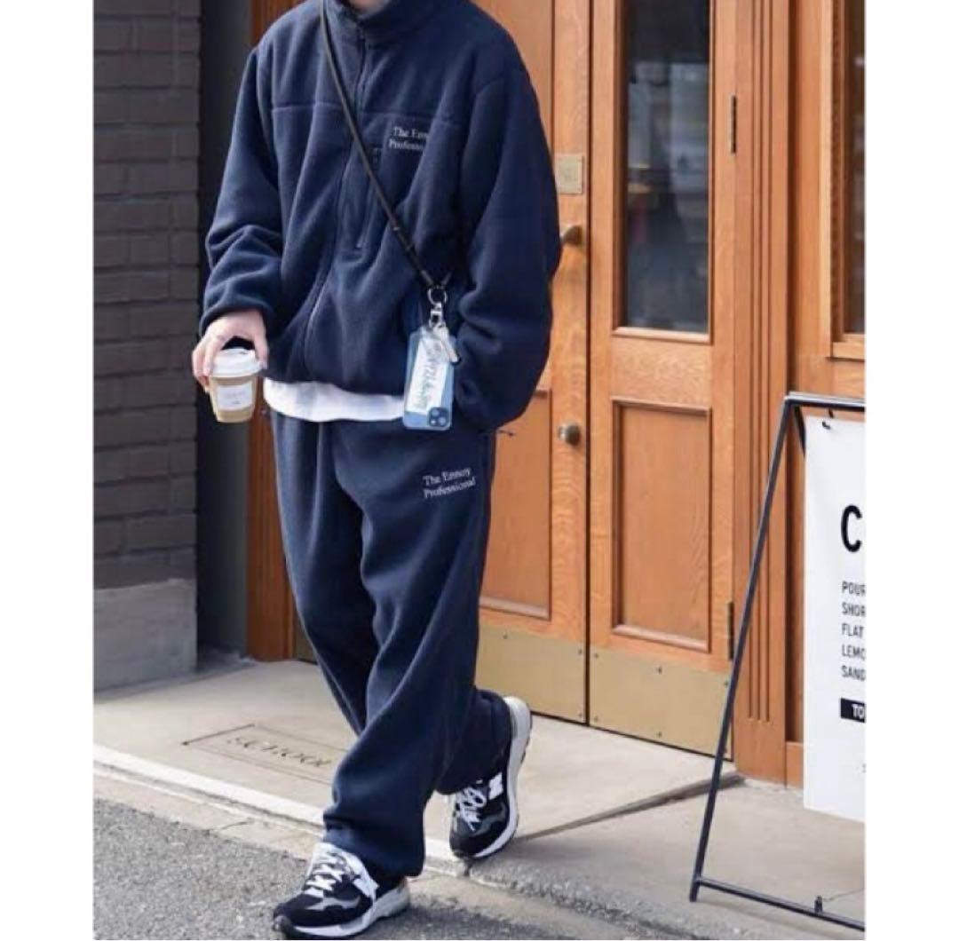 ennoy フリースセットアップ ネイビー×ブラックMサイズ - メルカリ