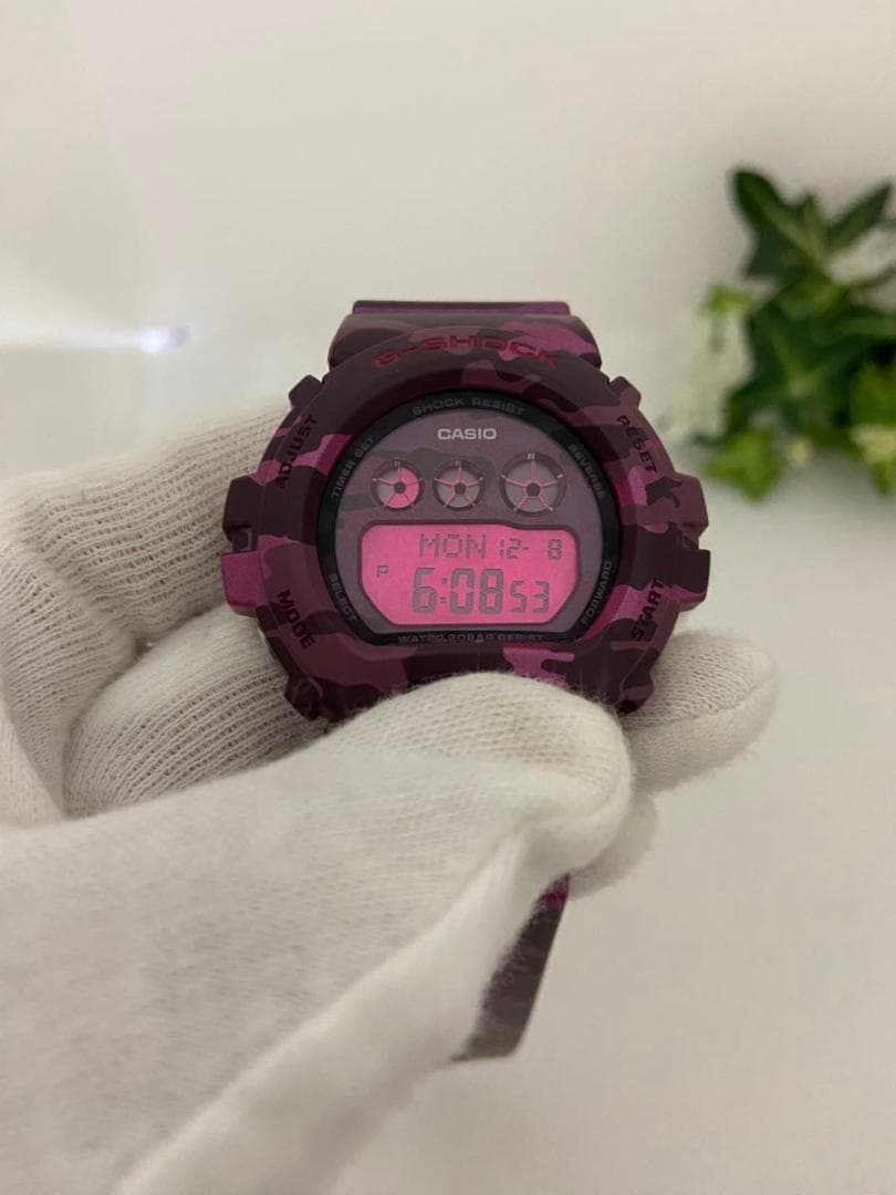 稼動 G-SHOCK DW-6900CF ピンクパープル 迷彩 カモフラージュ - メルカリ