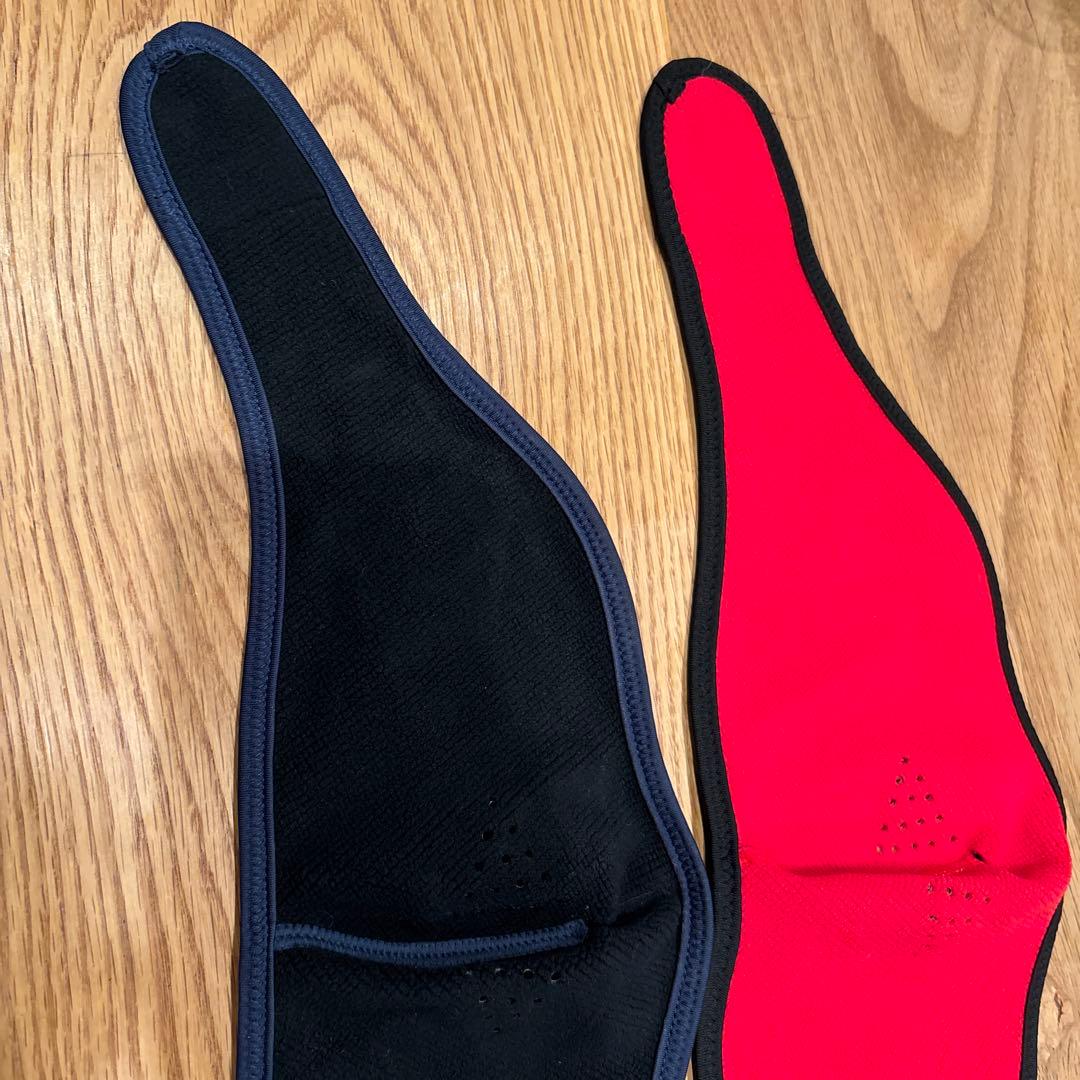 美品Supreme Logo Facemask 2個セット 赤&ネイビー - アクセサリー高価