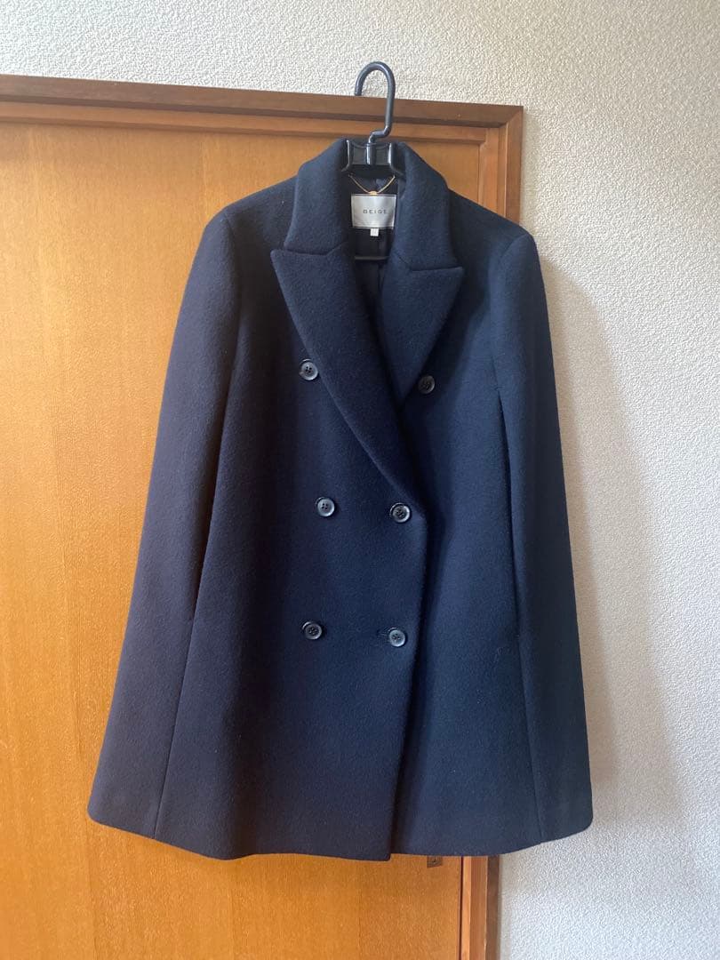 precious掲載 定価9.2万 ベイジ CLOVIS ケープ コート - メルカリ