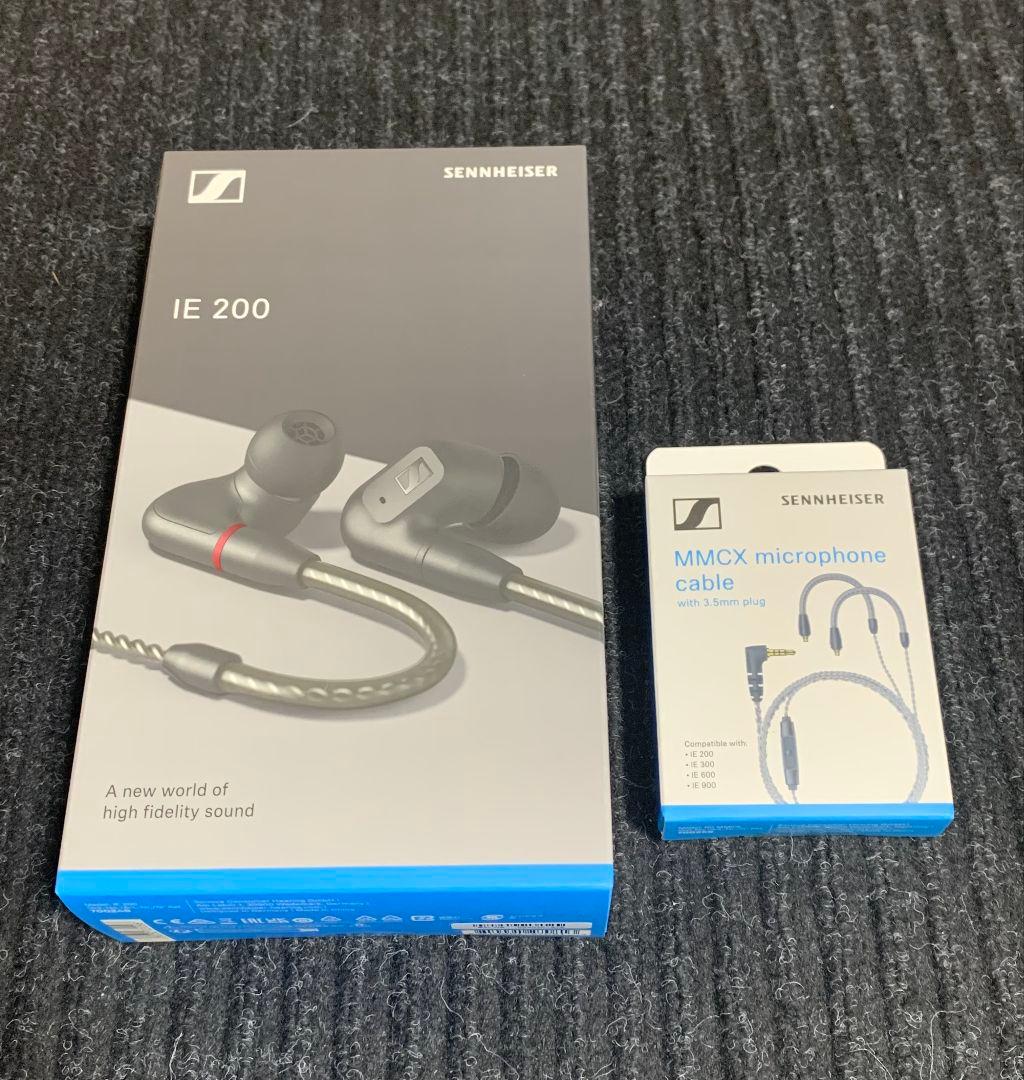ゼンハイザー IE200 新品未開封 マイク付3.5mmブレードケーブル 黒
