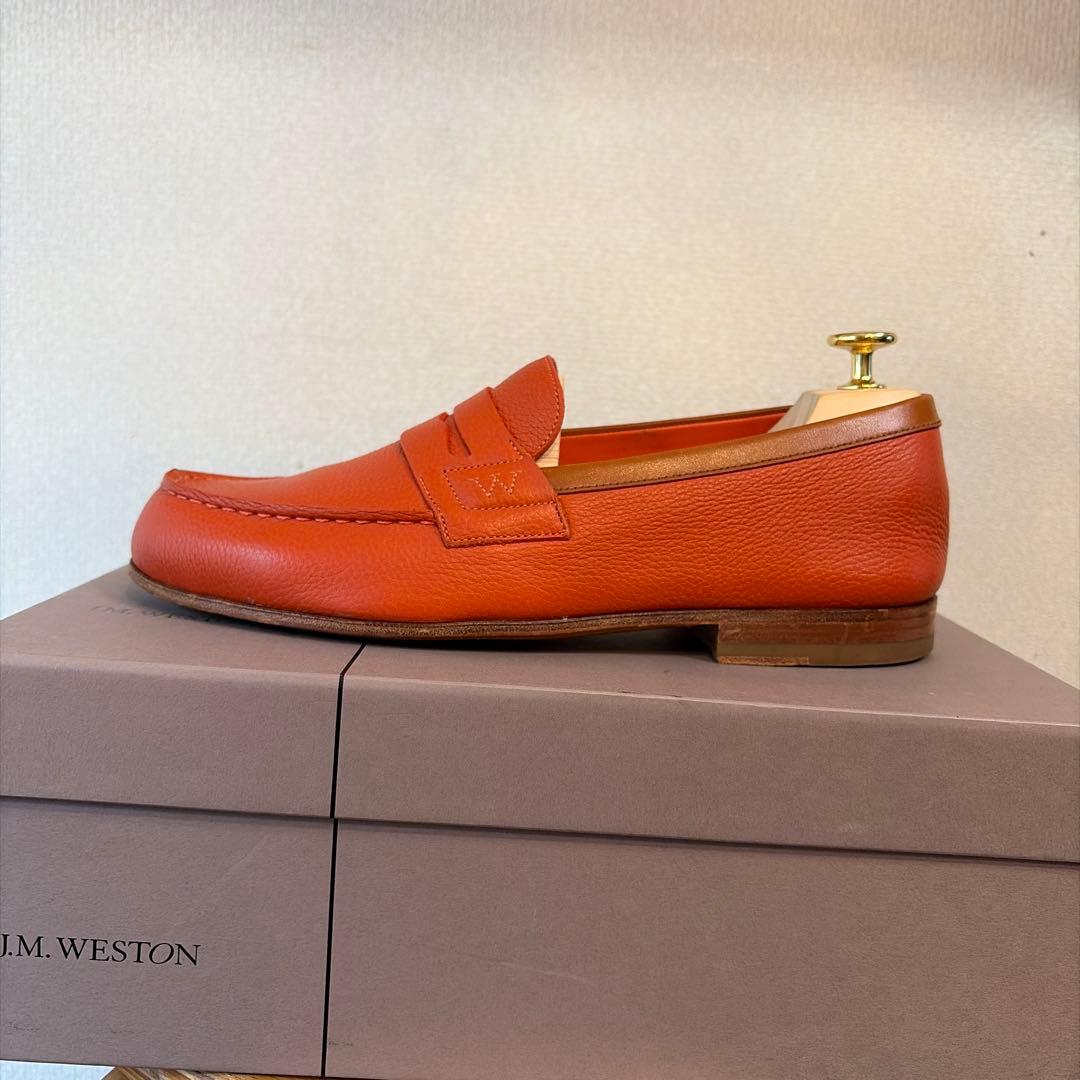 J.M. WESTON 281 ルモック コインローファー オレンジ 5/D