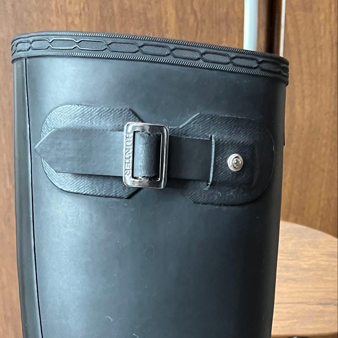 HUNTER ブラック 長靴 バックル付き 24.5cm 良品 - メルカリ
