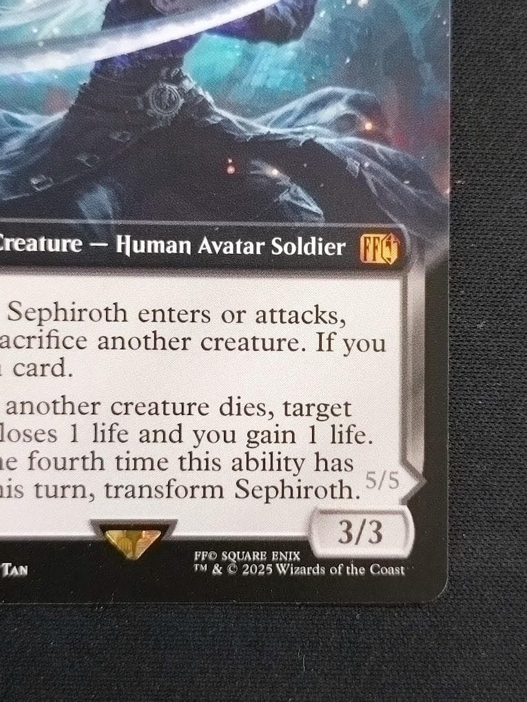 MTG 威名のソルジャー、セフィロス 英語 拡張アート FIN-BF - メルカリ