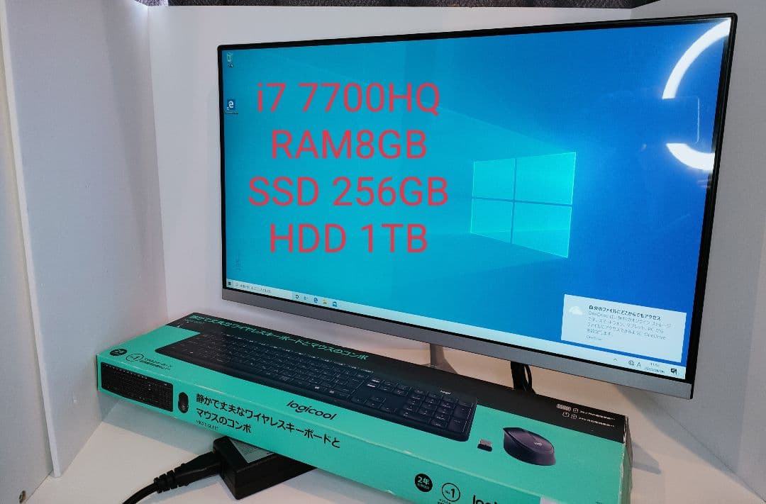 一体型PC　デスクトップPC i7 7700HQ/SSD256GB/HDD1TB LaVie 一体型パソコン NEC PC-GD187DCAS Win11H 23.8インチ フルHD