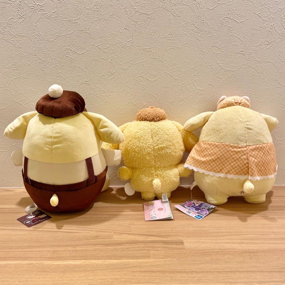 サンリオ ポムポムプリン プライズぬいぐるみ3点セット - メルカリ