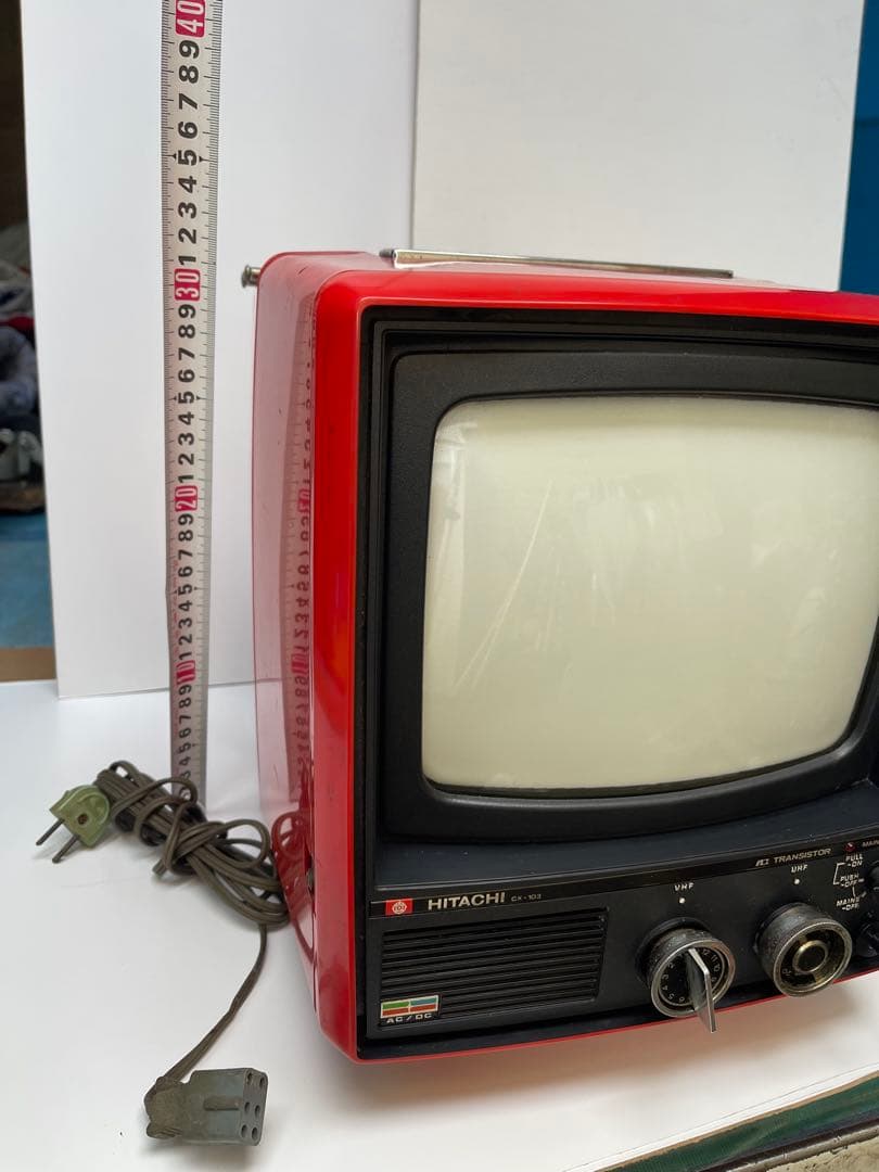 HITACHI ブラウン管テレビ 赤 CX-103 - メルカリ