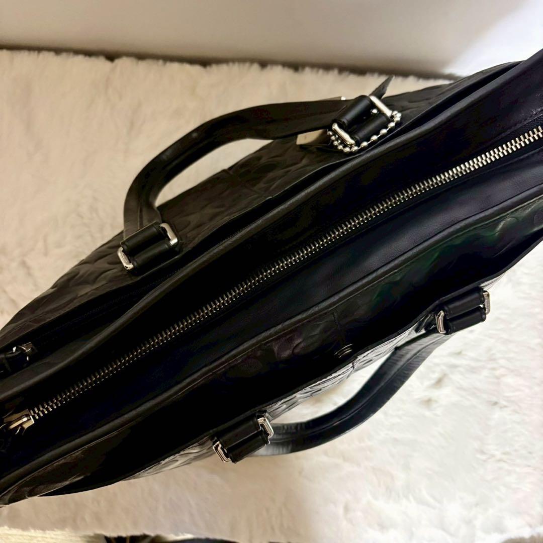 美品】COACH コーチ70253 オプアートビジネスバッグ 2way A4
