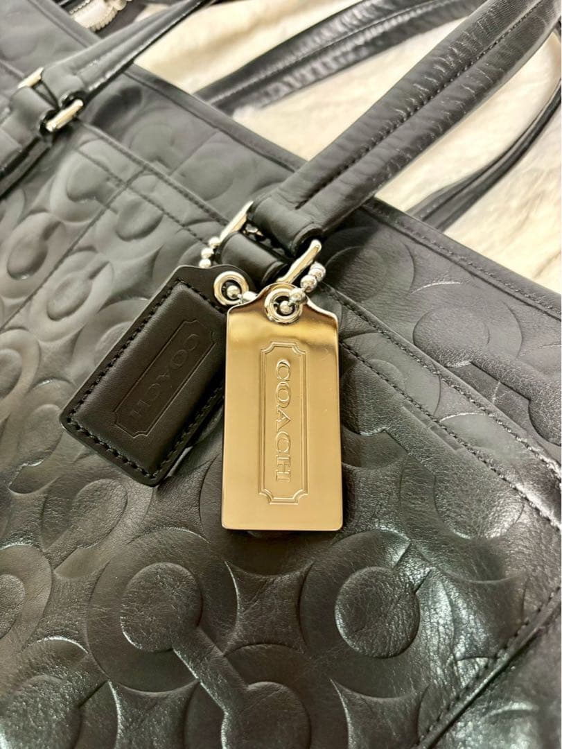 美品】COACH コーチ70253 オプアートビジネスバッグ 2way A4