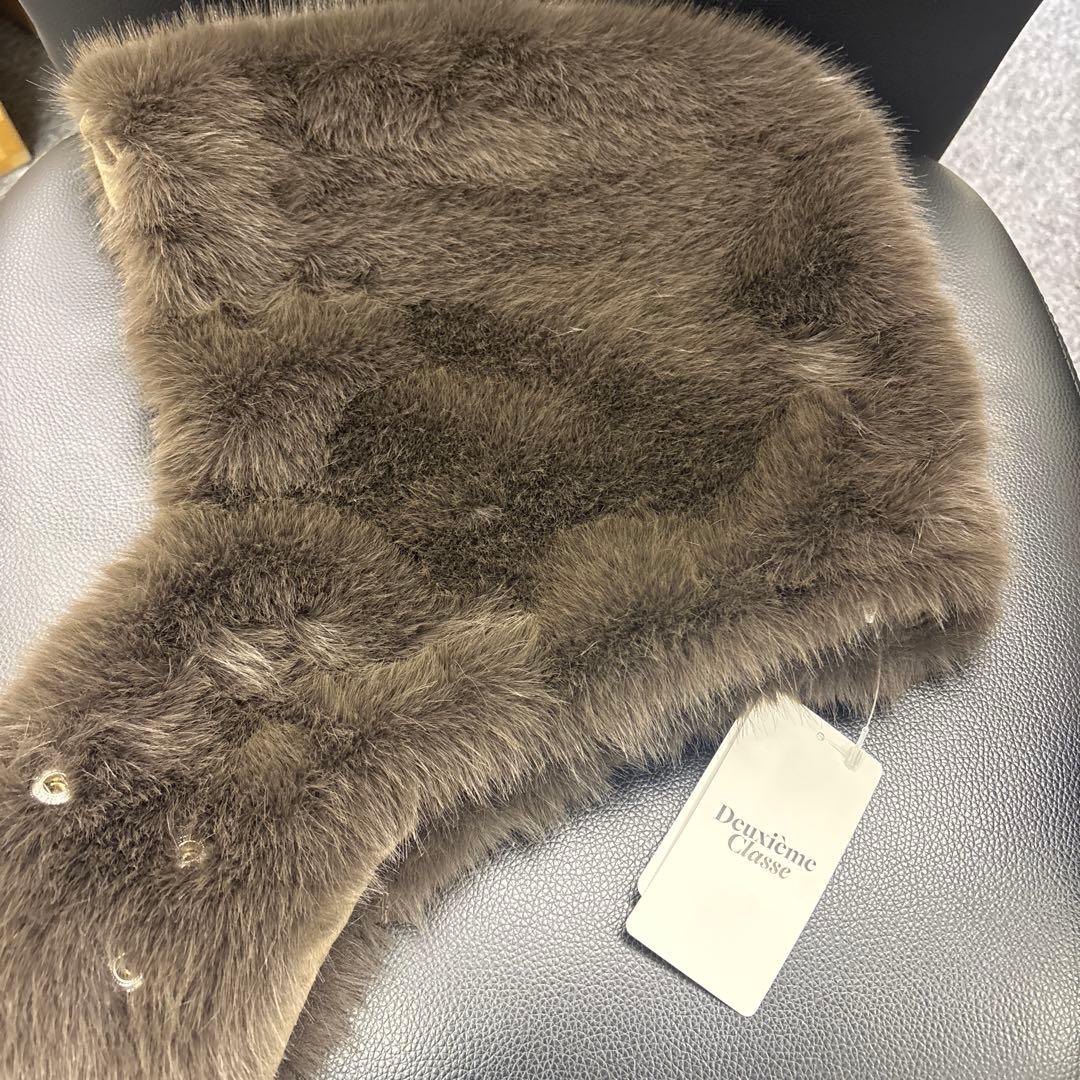 DEUXIEMECLASSE ファーマフラー　ブラウン サンキョウショウカイ 三京商会 フォックス ファー マフラー