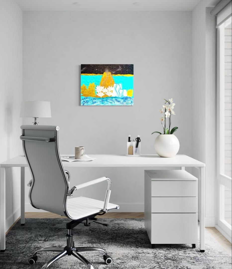 開運絵画 オリジナル 龍体文字 昇龍 金龍