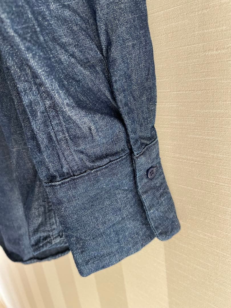 SLOBE IENA フェザーデニムビッグボウタイシャツ - メルカリ