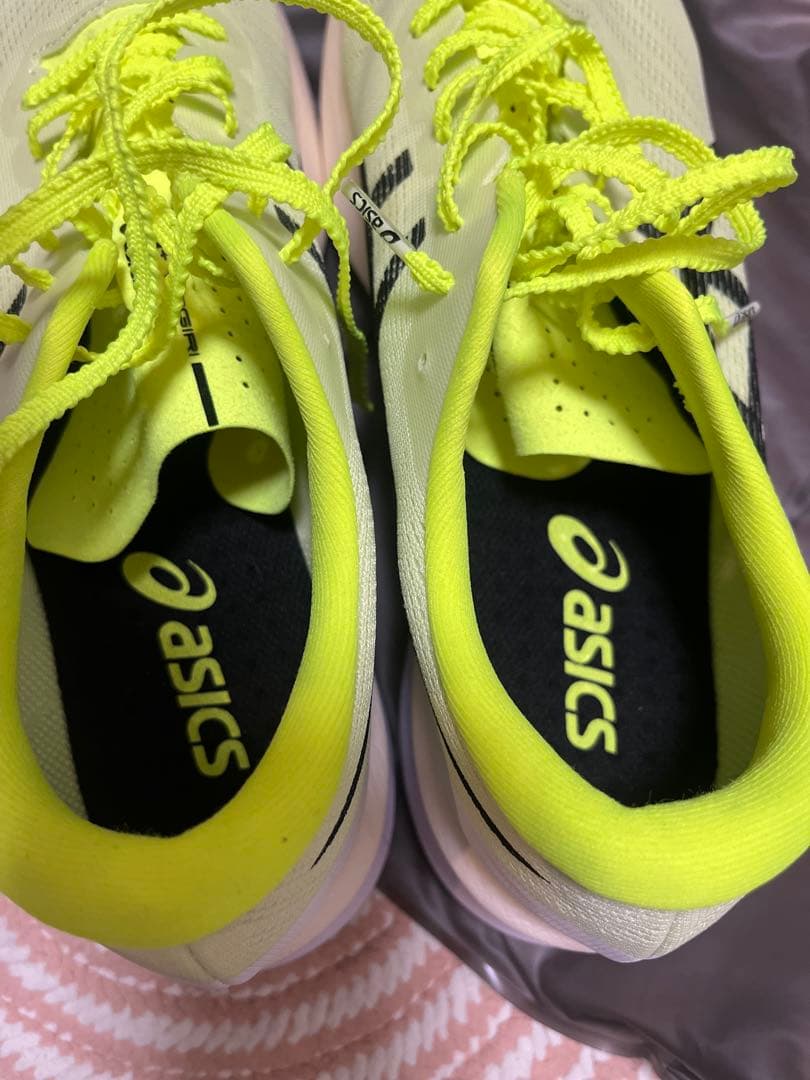 超美品アシックス S4 yogiri 28cm ライムグリーン