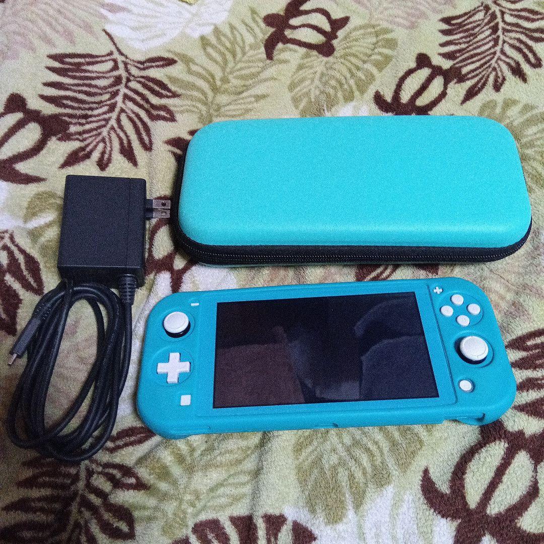 美品 Nintendo Switch Lite ターコイズ 本体 + 充電器 Nintendo Switch Lite ターコイズ 本体 充電器付き 箱付き
