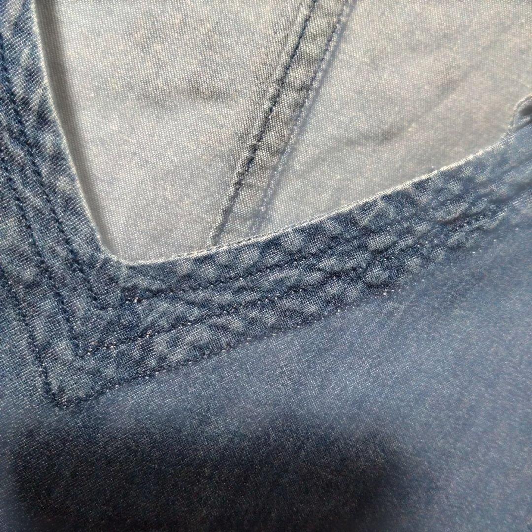 CASEYCASEY デニム Vネック 七分袖デニムワンピース - メルカリ