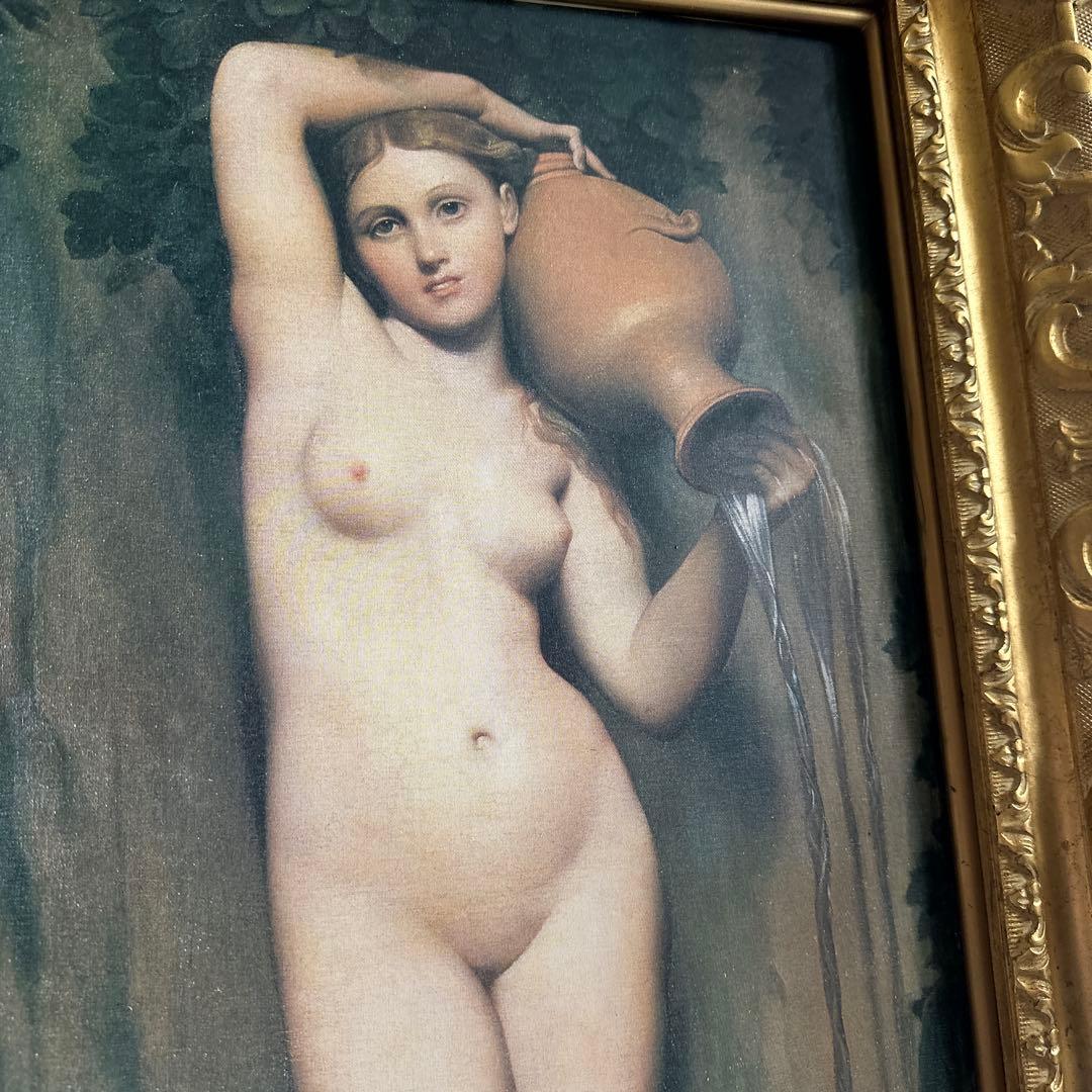 びっくり瞬間的お値下げ❣️圧巻❣️ドミニクアングル　泉　豪華額縁