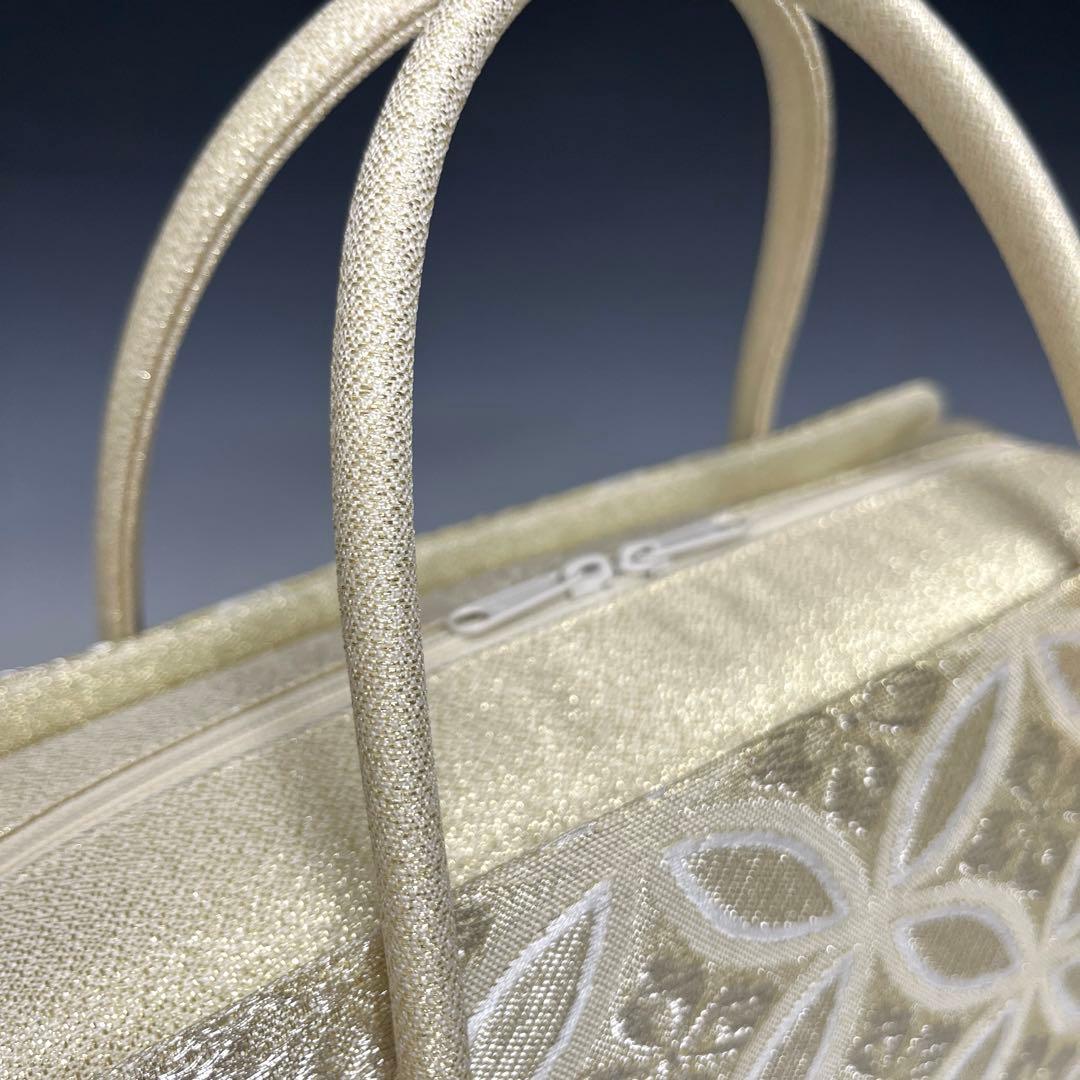 新品未使用品 京都 西陣織正絹帯地使用 利休バッグお茶席 250311