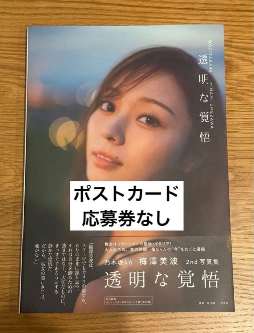 乃木坂46 梅澤美波 透明な覚悟 2nd写真集 応募券、ポストカードなし ⑦