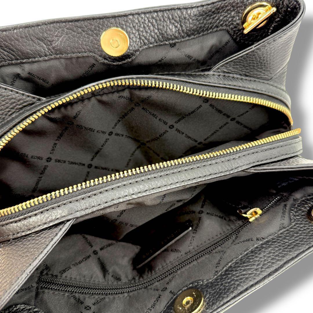 《極美品》マイケルコース ミニショルダーバック チェーン レザー シボ革 通勤