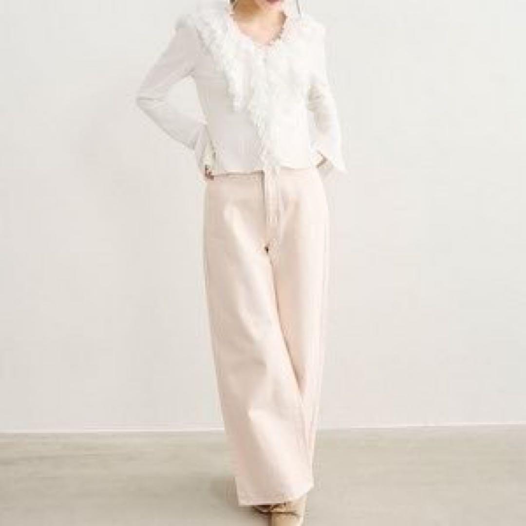 COCODEALレースフリルカットジャガードトップス - メルカリ