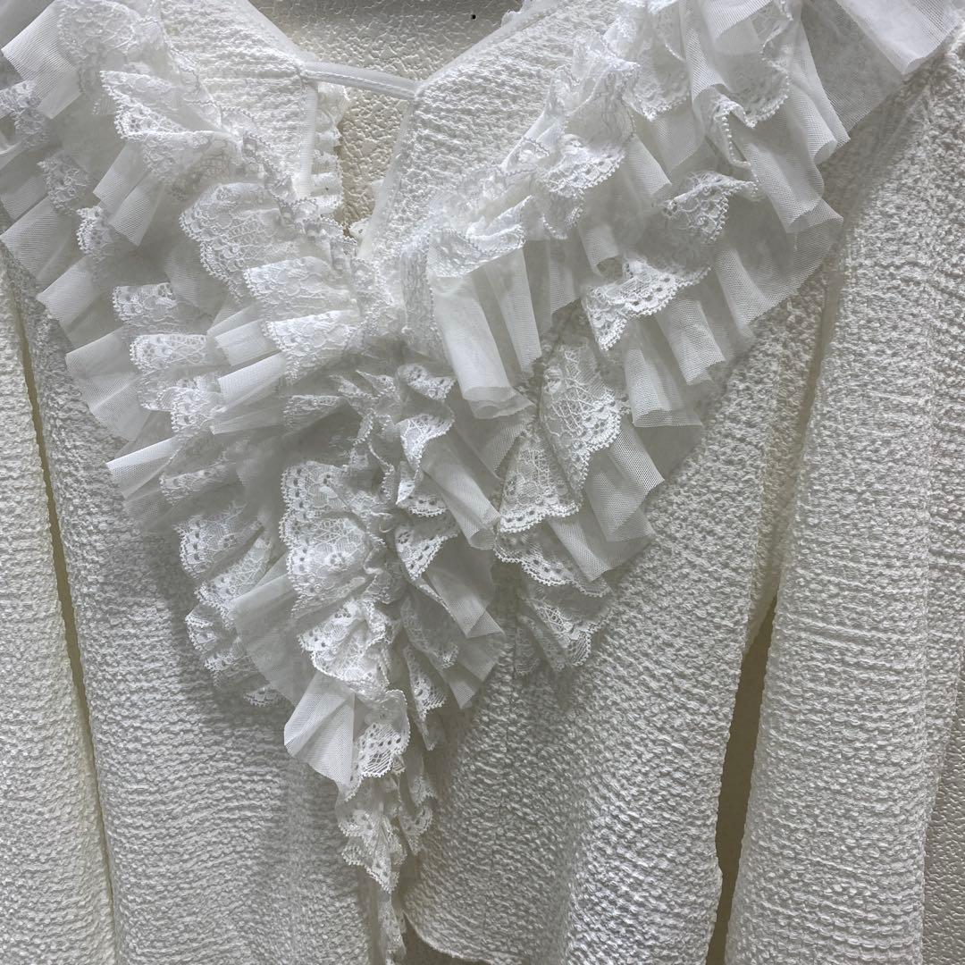 COCODEALレースフリルカットジャガードトップス - メルカリ