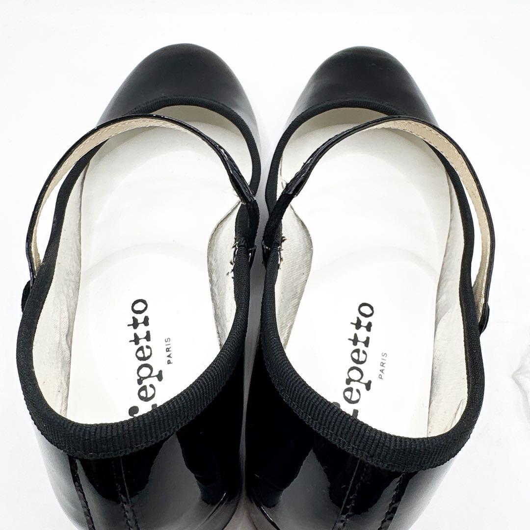 美品】レペット ROSE メリージェーン ストラップ エナメル24 黒 - メルカリ