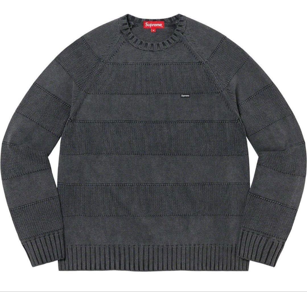 トップス Supreme Small Box Stripe Sweater \"Black\"