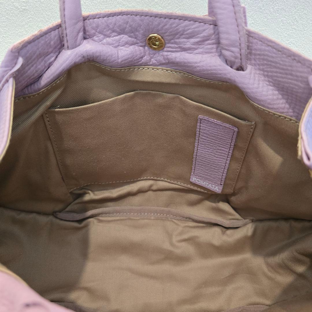POMTATA（ポンタタ） レザー ハンドバッグ - メルカリ