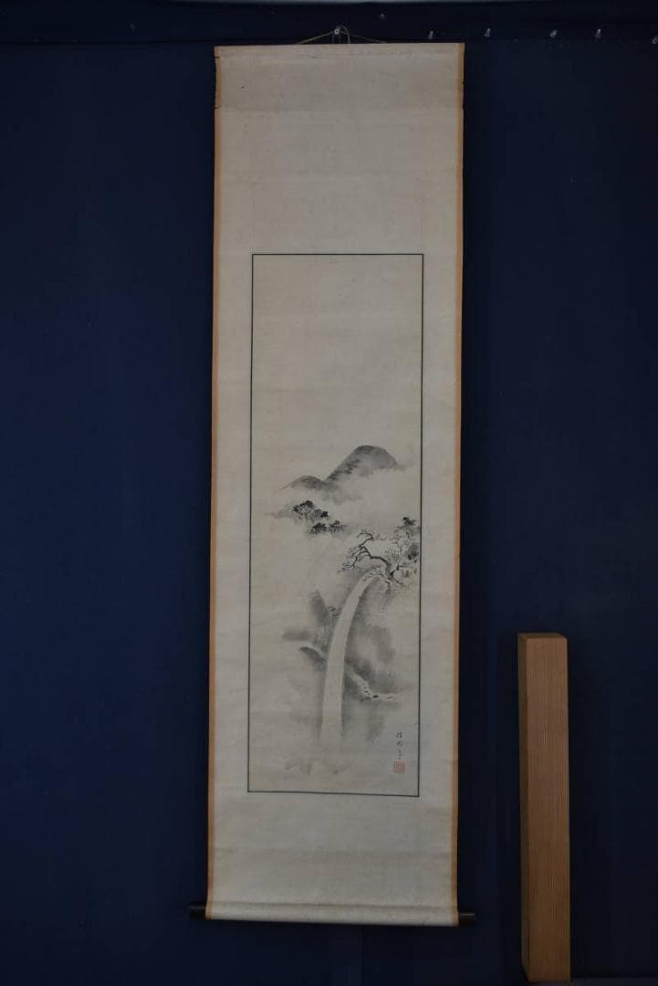 模写】橋本雅邦/号、勝園/日光山裏見滝図/掛軸/名家伝来/AA-174 - メルカリ