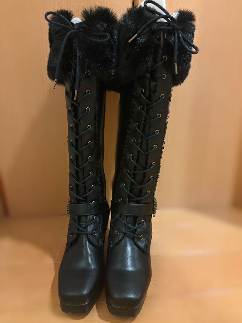 しまむら くる実コラボ ブーツ 黒 - 靴新 デザイン